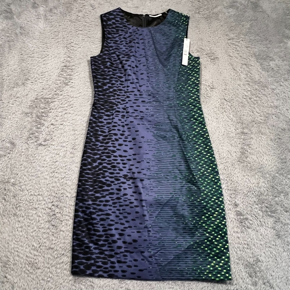 T Tahari Dakota Dress Sheath Bodycon Liquid‎ Steel Sleeveless Cocktail Women's 6